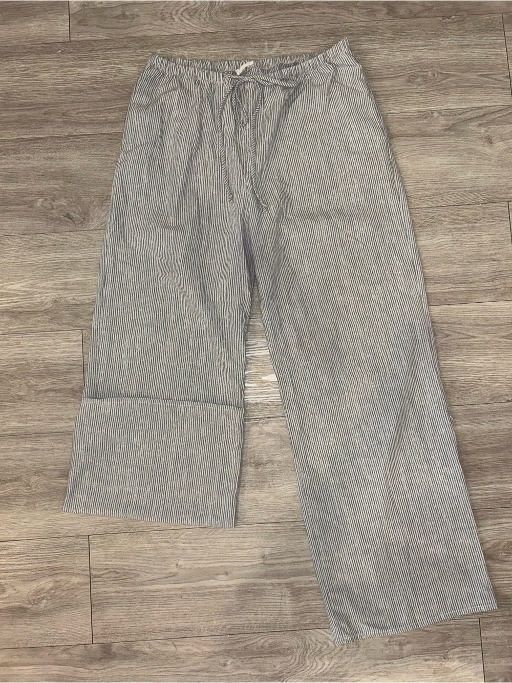 Striped linen pants